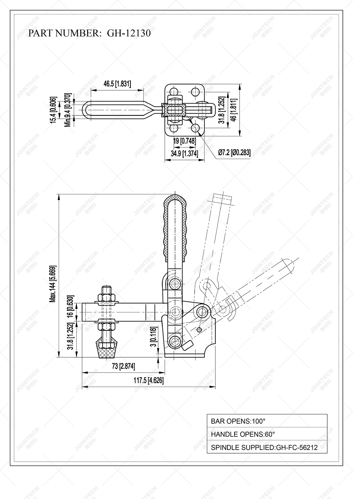 Carbon Steel Zinc Plated Coating Vertical Toggle Clamp Buy Vertical