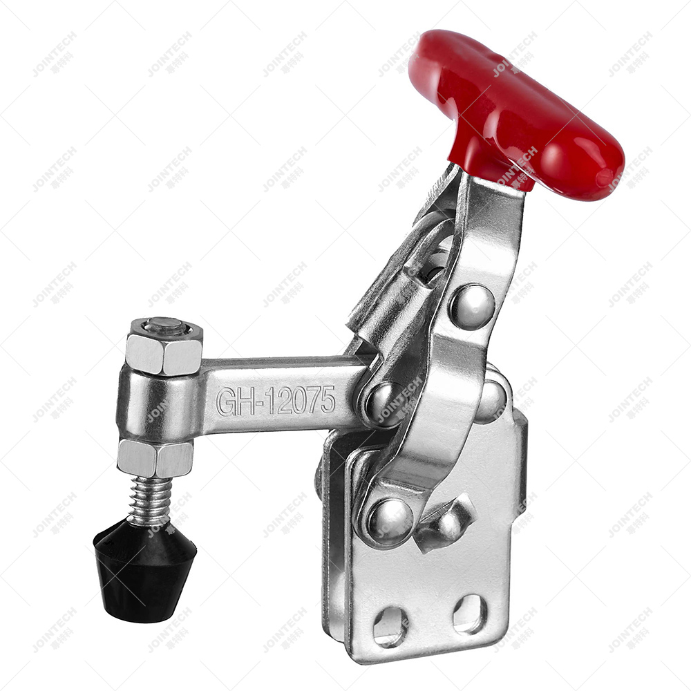 Fixed Spindle Straight Base T-handle Vertical Toggle Clamp