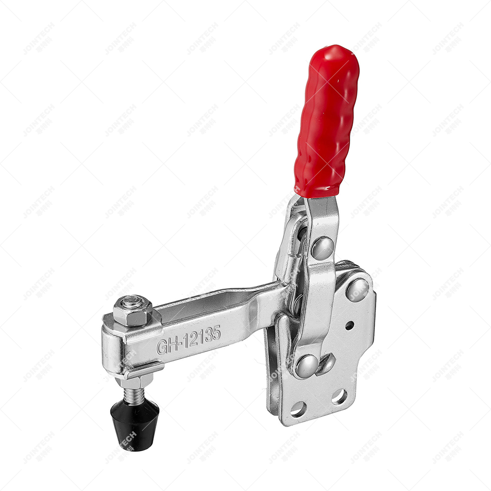 Straight Base Galvanized Carbon Steel Vertical Toggle Clamp