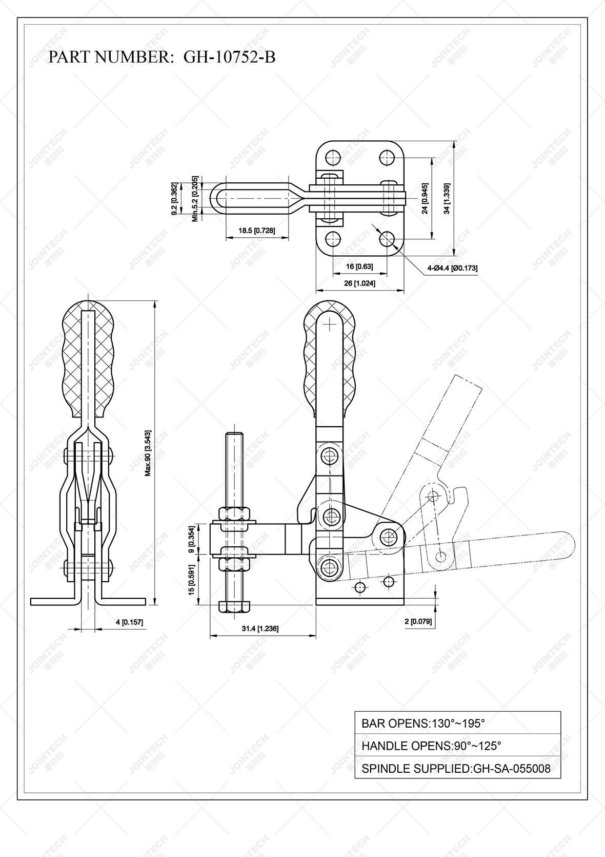 Goodhand Spindle Metal Hold Down Vertical Toggle Clamp Buy Vertical
