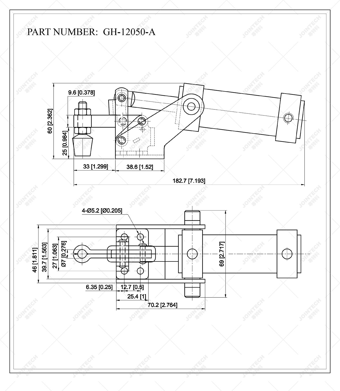 Pneumatic Vertical Toggle Clamp Use On Drilling Operation Buy
