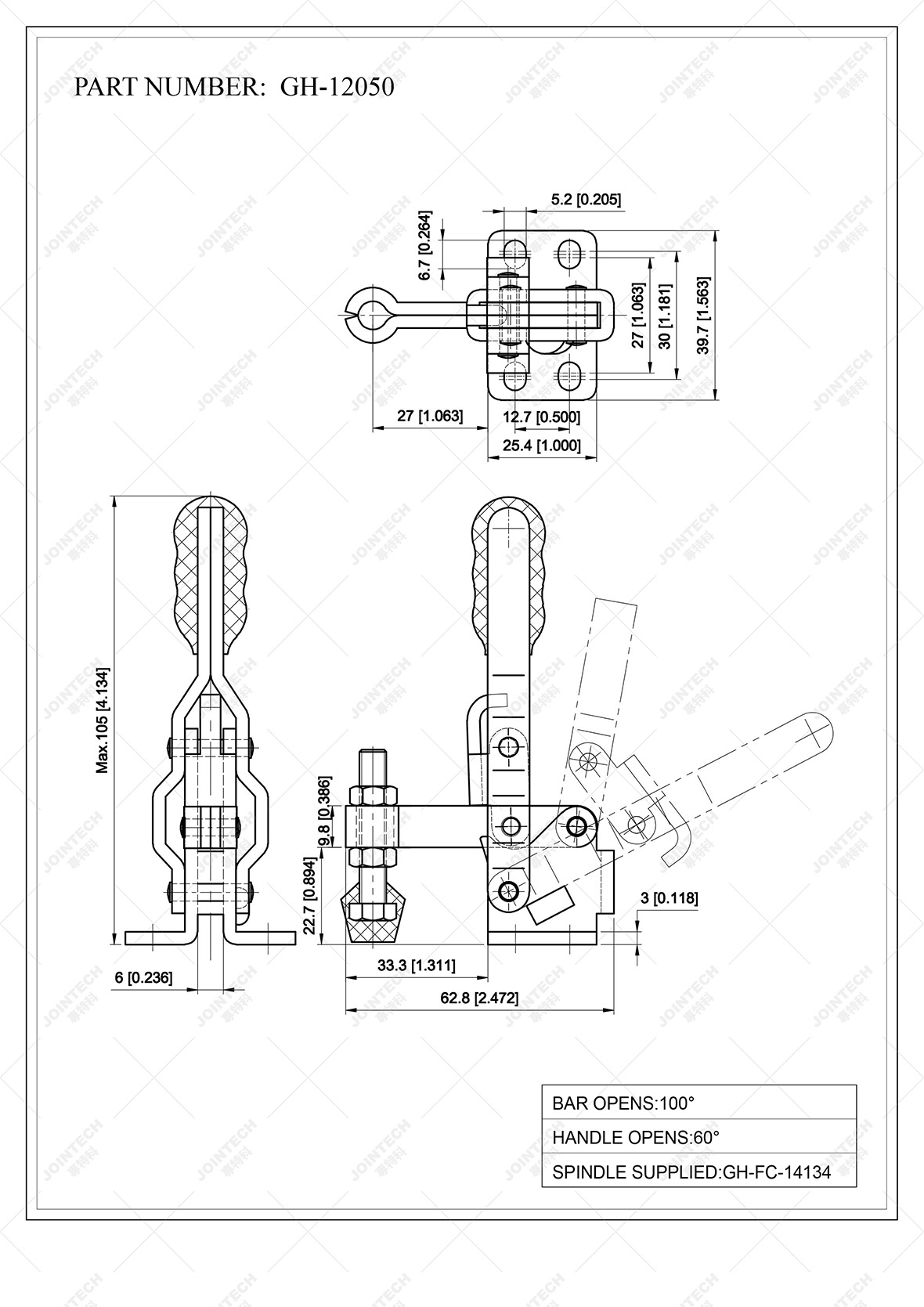 Fixed Bar Handle Hold Down Vertical Toggle Clamp Buy Vertical Toggle